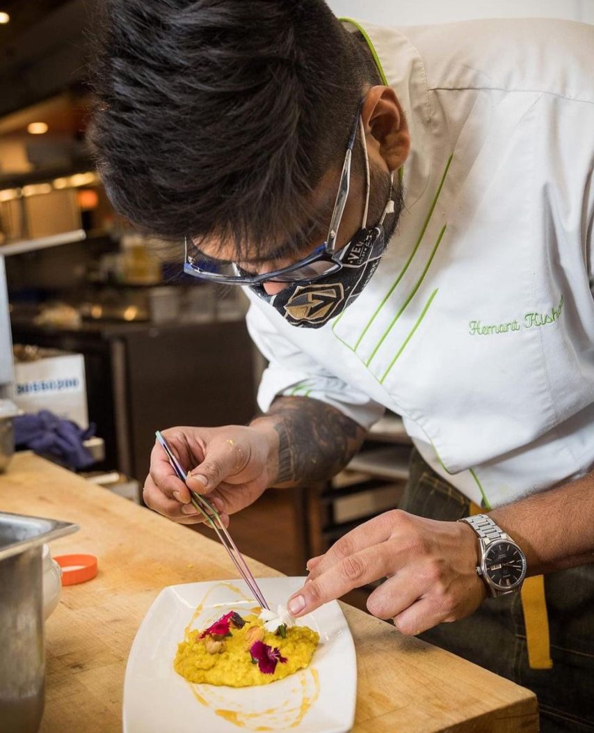 Hemant Kishore, chef and creator of Las Vegas's Toddy Shop, prepares an Ayurveda-inspired tasting menu.
