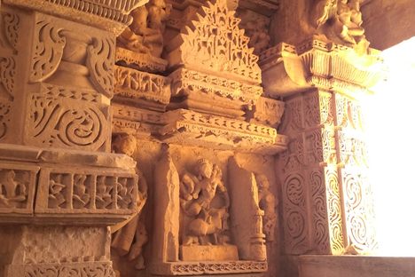 Sculpture of a Hindu goddess.