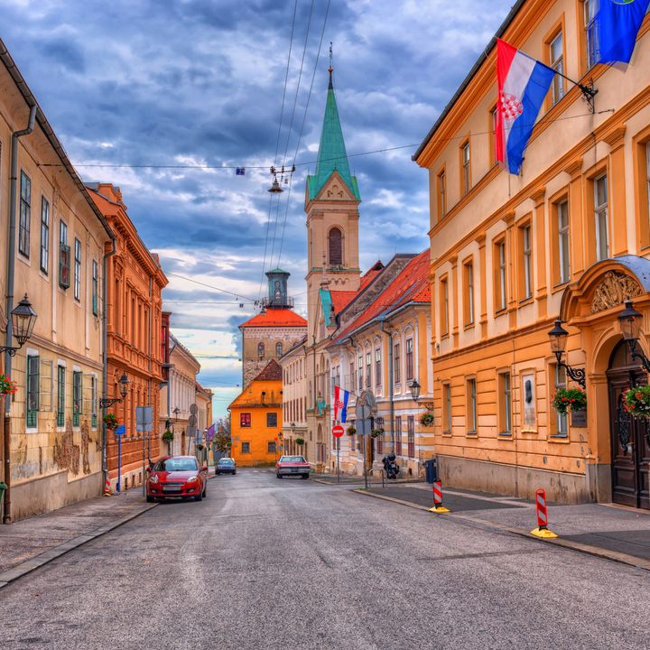 Historic part of Zagreb, Croatia