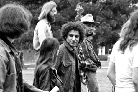 Abbie Hoffman in 1969 protesting the Vietnam War. 