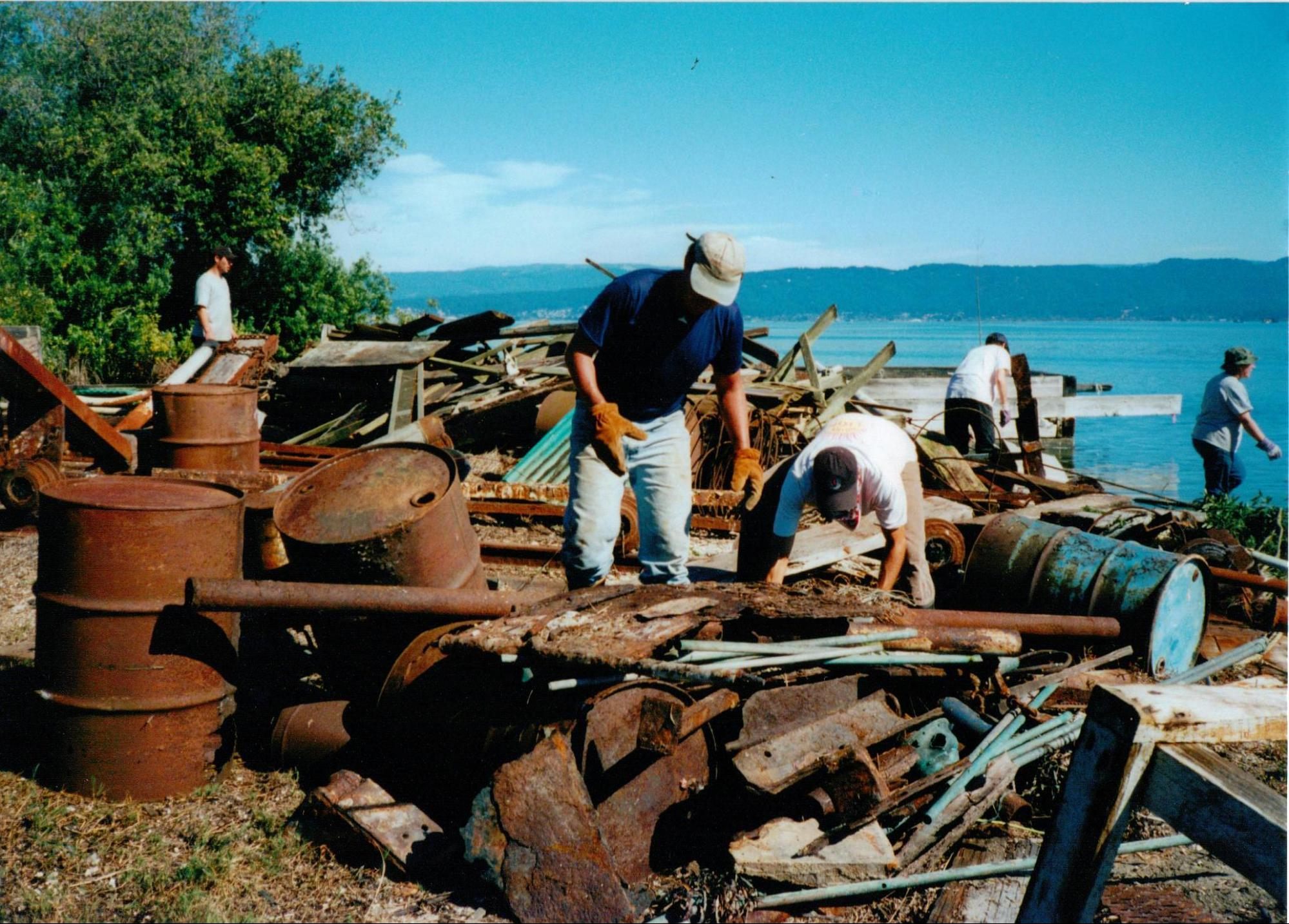 Volunteers removed 70 tons of scrap metal over 13 years.