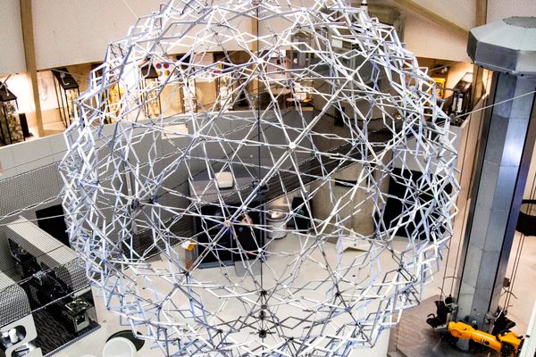 World's largest Hoberman Sphere in Estonia.
