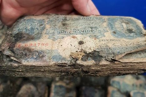 The bundle of World War II cash is valued at over $2 million dollars. 