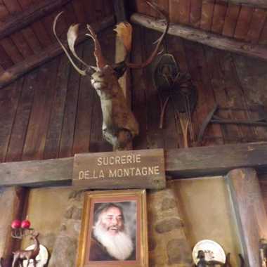 The main hall with portrait of founder Pierre Faucher.