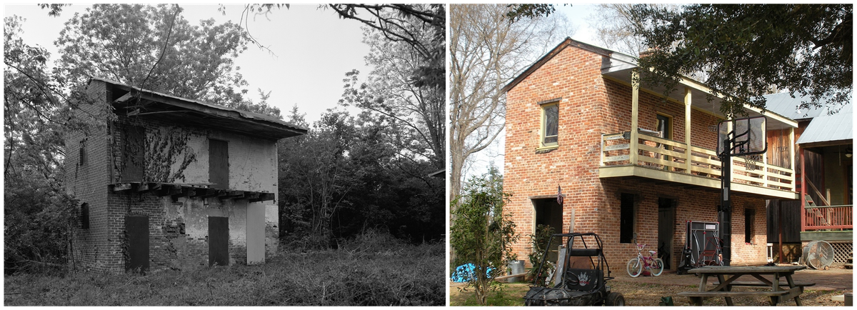 A slave house that has been converted into an office at the historic Van Dorn property in Claiborne County, Mississippi.