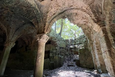 The ancient ceiling. 
