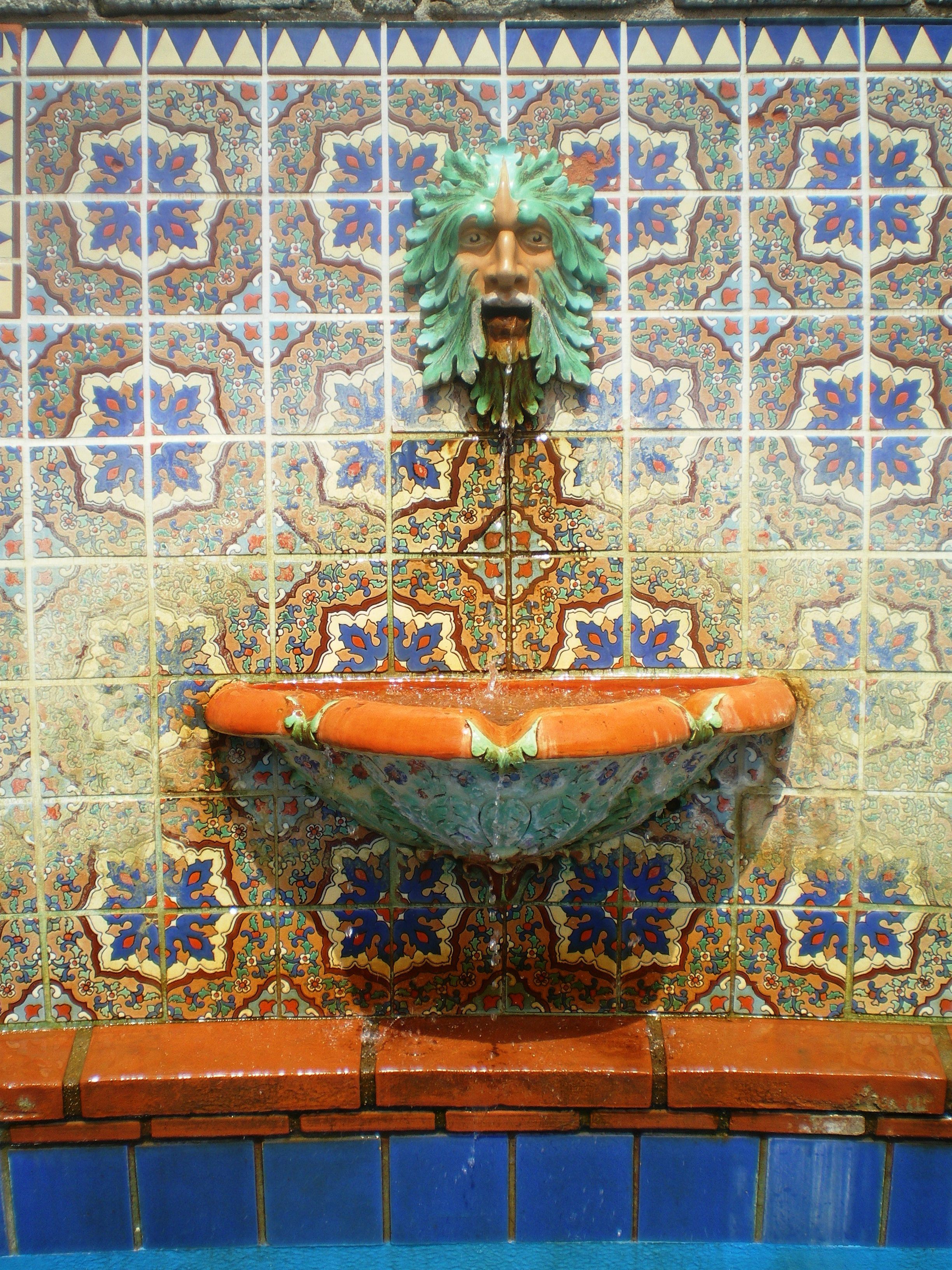 The "Neptune Fountain" detail at Adamson House.