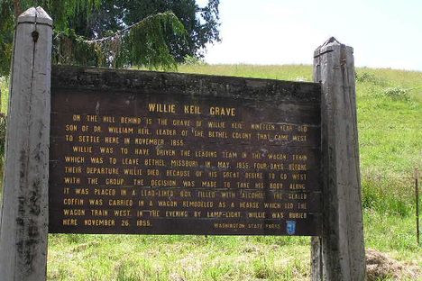 Roadside Marker at Willie Keil's Grave