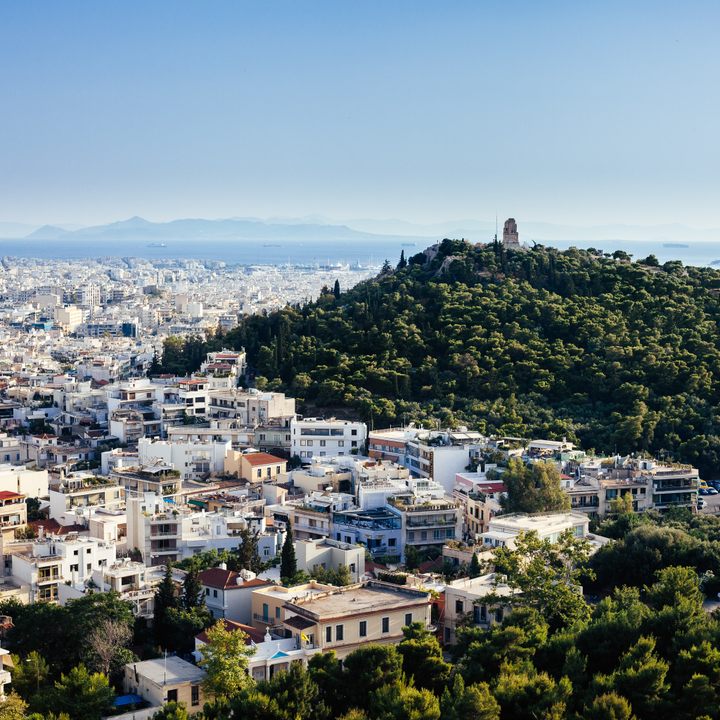 An arial view of Athens.