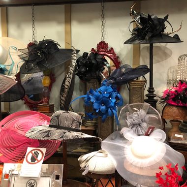A sampling of the shop’s exquisite fascinators and hats