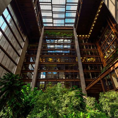 The garden inside the Ford Foundation Building