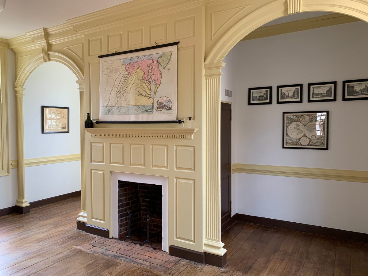 A room in the tavern before it was refurnished. For the reopening, staff renovated to make the venue more true to the time period.
