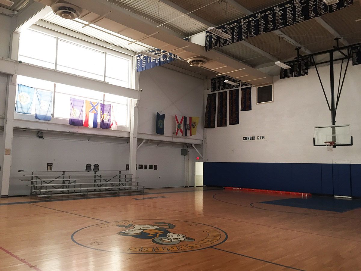 The basketball court at Sugar Grove Station.