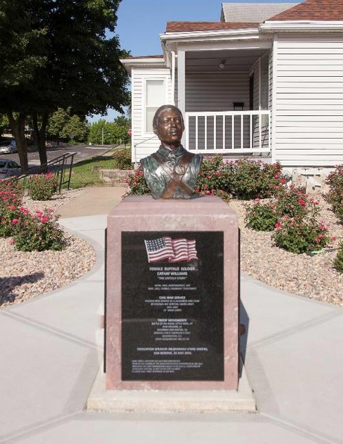 Unveiled statue of Cathay Williams at the Richard Allen Cultural Center.