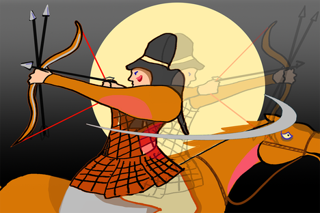 Real-life counterparts: the Scythian warrior women of the Caucuses. 