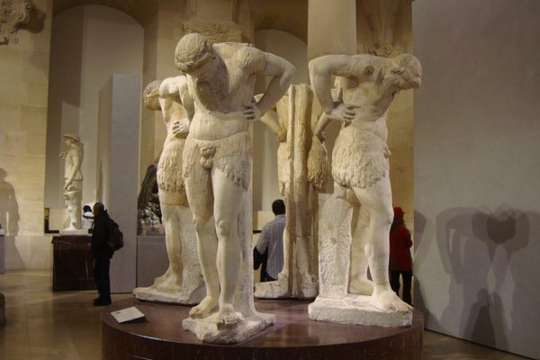 Satyres en atlante, a 2nd century sculpture at the Louvre. 