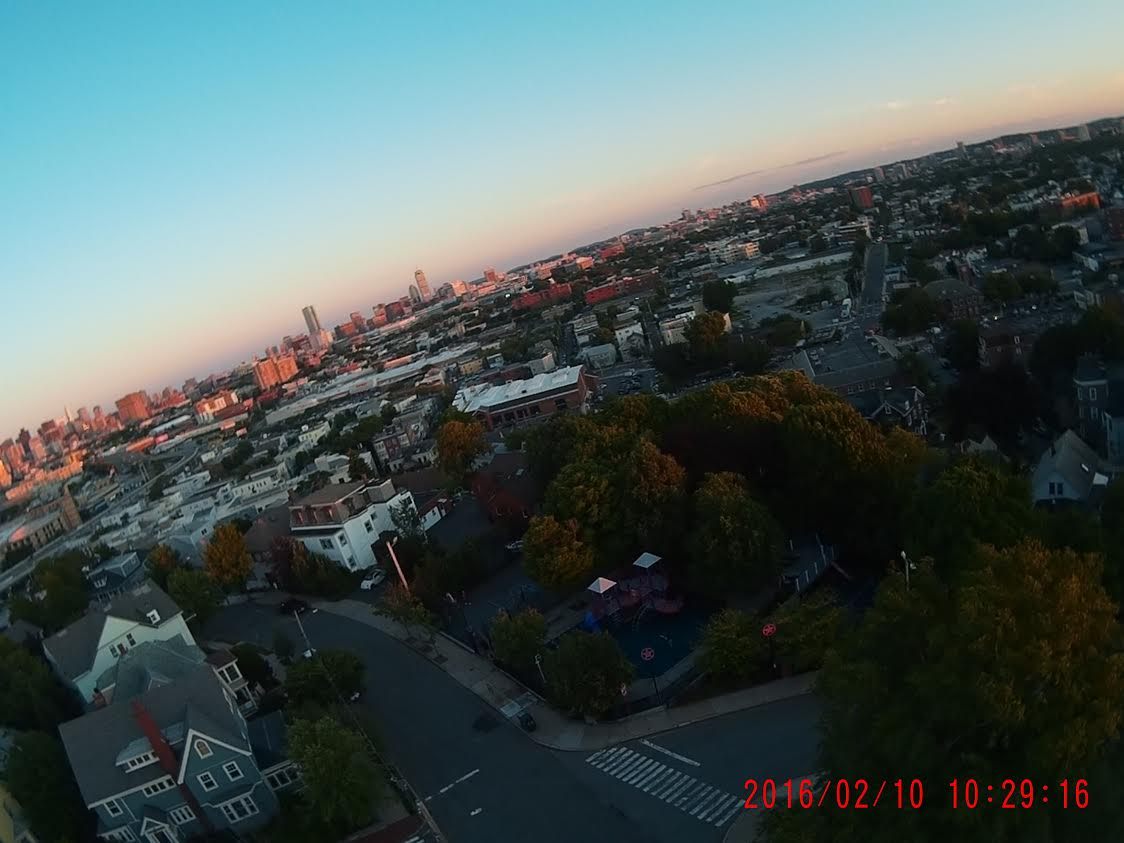 A kite's-eye-view of Somerville, Massachusetts.