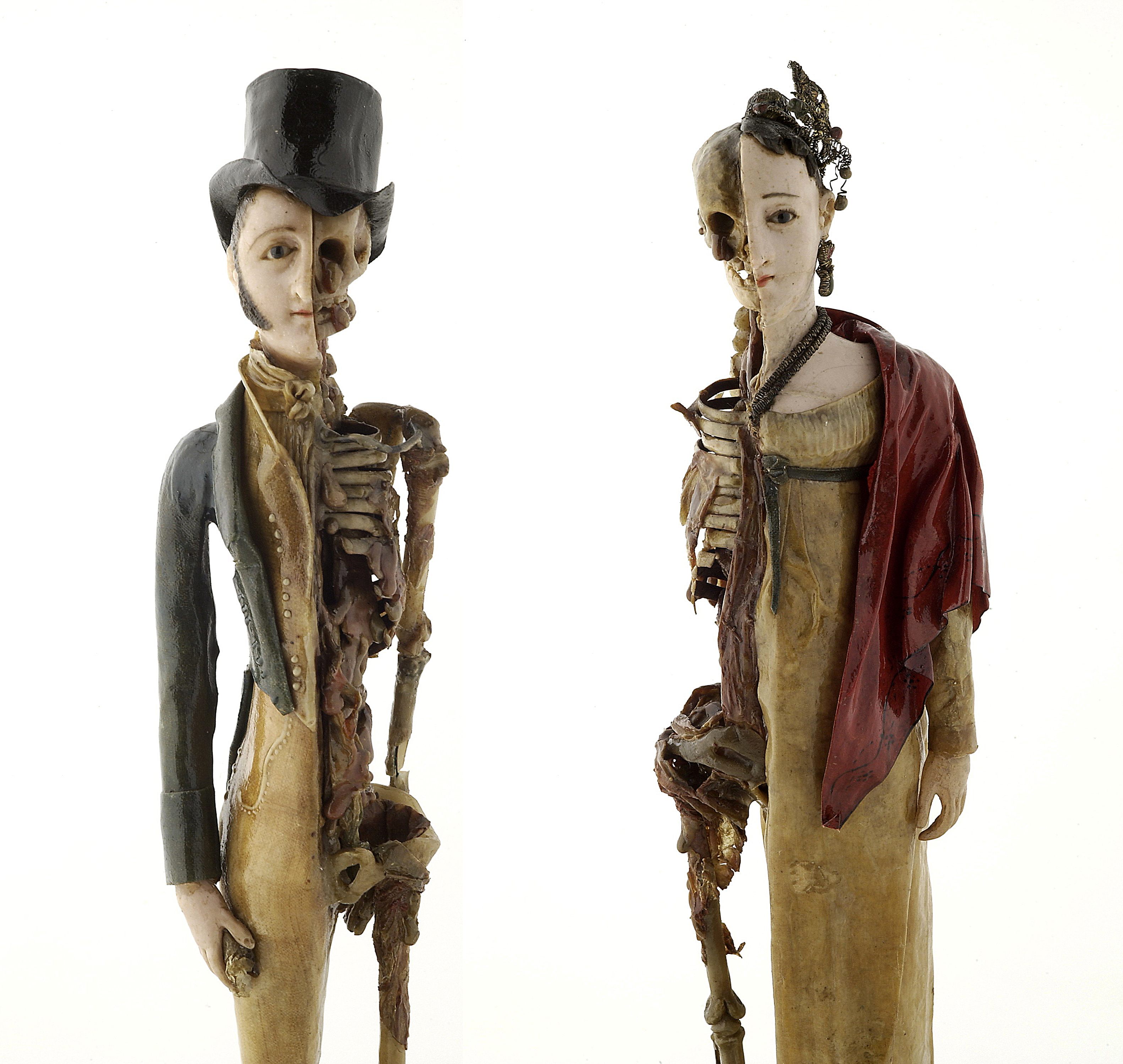 Half-skeletal, half-fashionable memento mori, c.1805. 