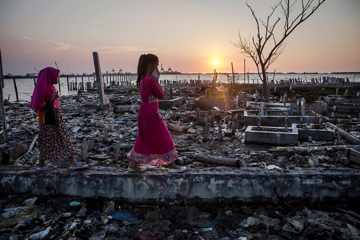 Cemeteries in low-lying achipelagic nations like Indonesia are particularly at risk.
