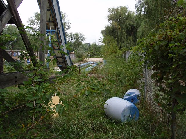 Abandoned water slide