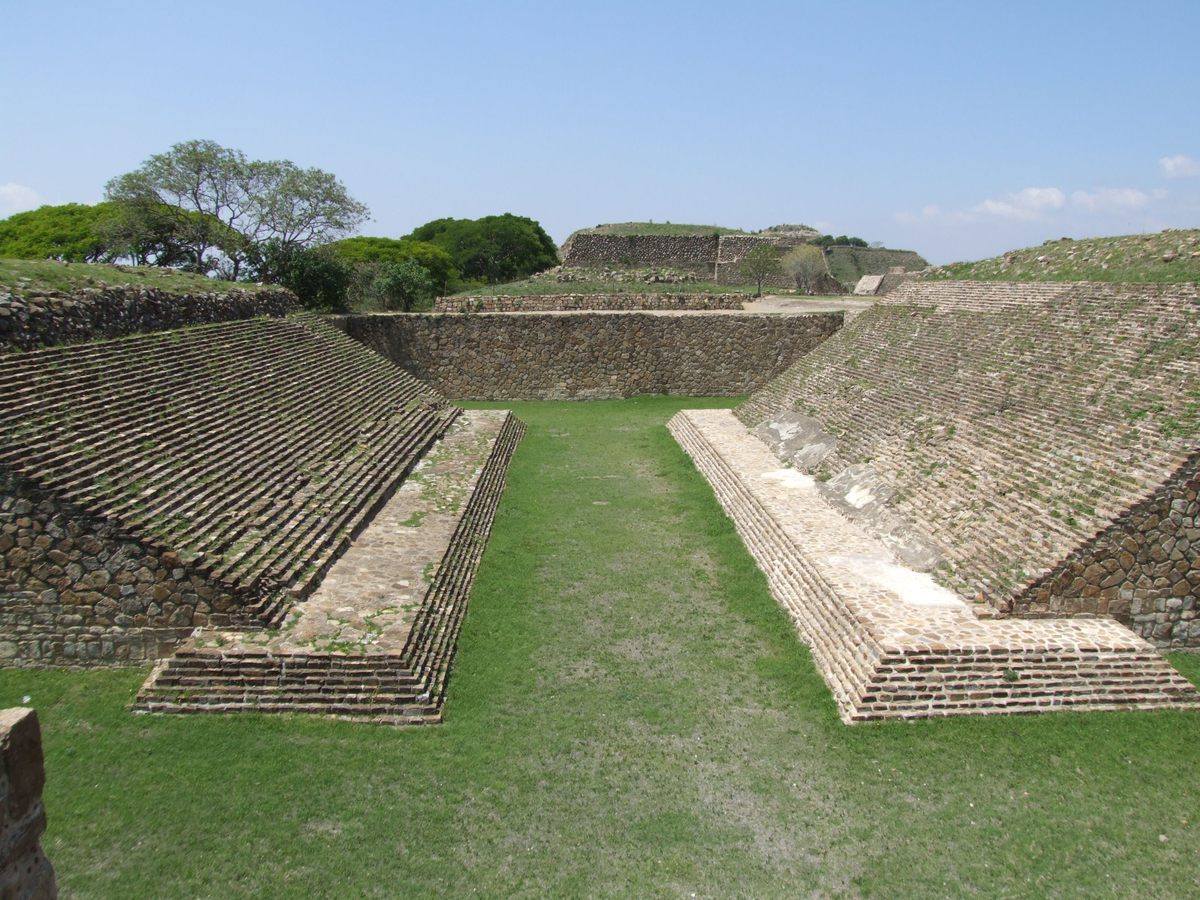 Many ballcourts—including this one in Monte Albán, in the Mexican state of Oaxaca—are still preserved today.