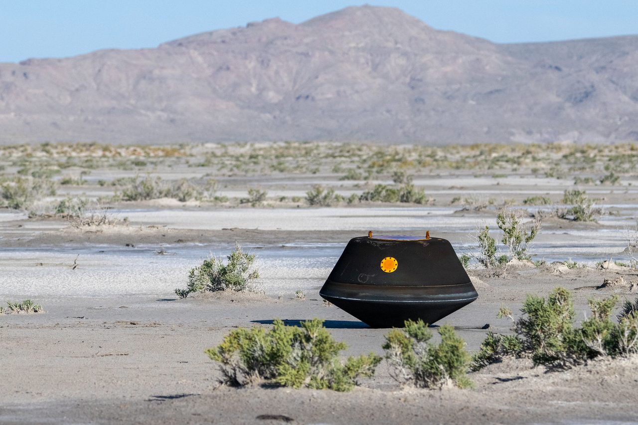 The sample return capsule from OSIRIS-REx touched down in Utah on September 24, 2023. 