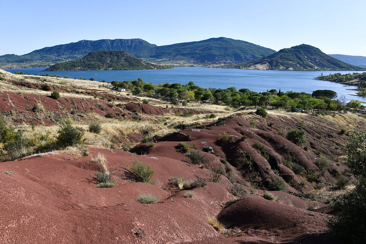 Lake Salagou was designed to drown the village of Celles—but never did.
