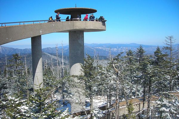 The concrete tower of Clingman's Dome.