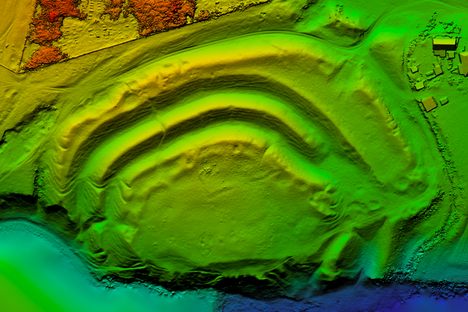 A Ukrainian fort, as seen via spectral lidar.