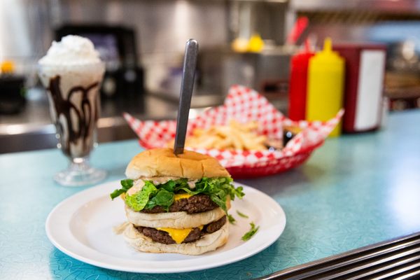 Grab an old-school burger and a shake. 