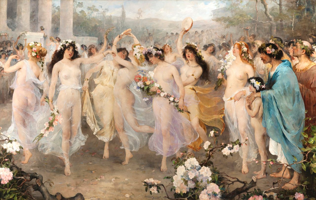 Floral games and nudity were a big part of a spring festival in Ancient Rome.