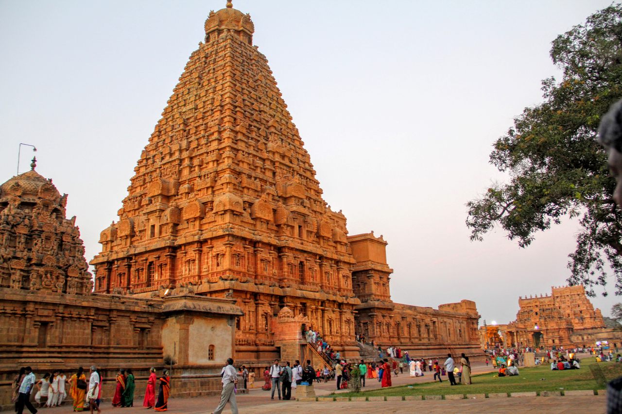 Brihadisvara Temple, sometimes called the Big Temple, is in South India and dates back to the 11th century. 