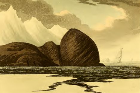 Some actual mountains encountered (and sketched) by Ross.