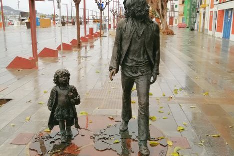 Walking during a rainy day