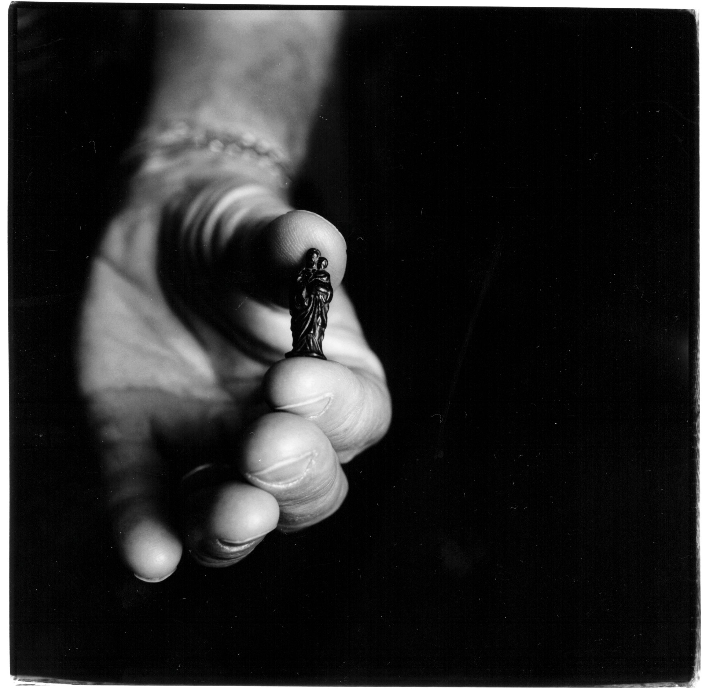 The Madonna figurine taken into space by Charles Duke on <em>Apollo 16</em> in 1972.
