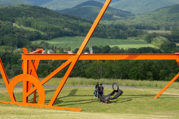 Art installation at the top of Carey Hill Sculpture Park