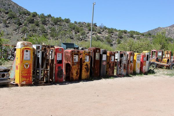 Vintage gas pumps