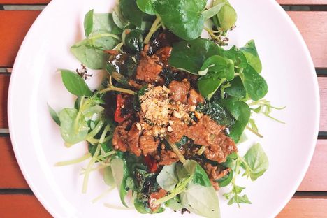 Red Tree Ants With Beef and Spicy Basil
