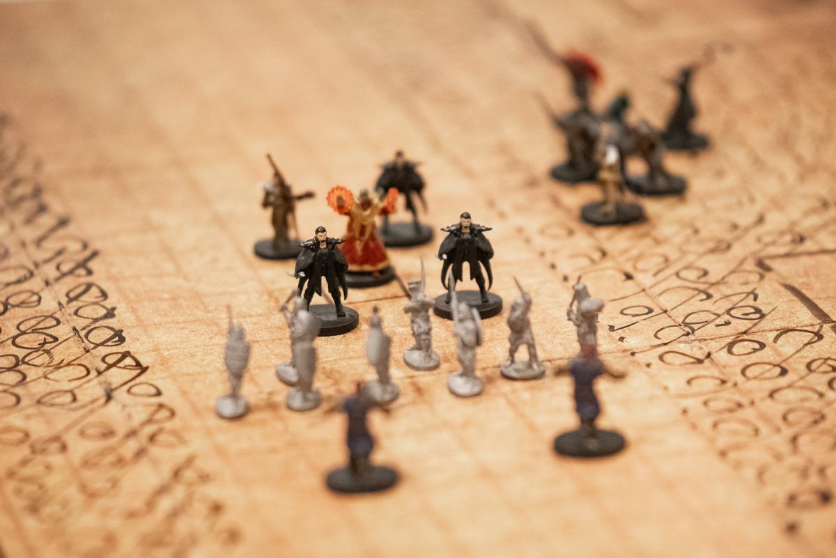 These small figurines, known as miniatures or minis, represent the magical beings, monsters, and characters in Dungeons & Dragons.