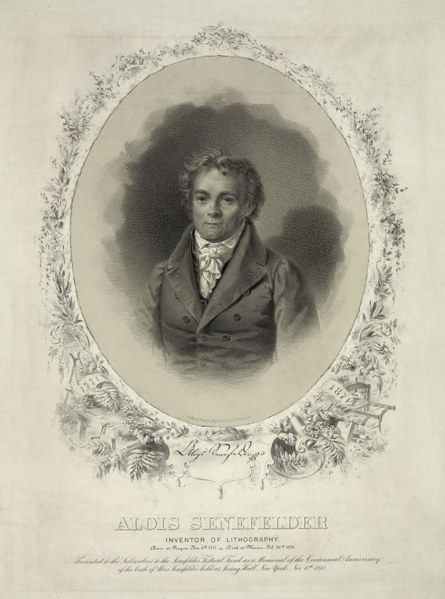 Alois Senefelder, the inventor of lithography.