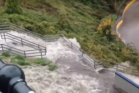 Fleeting Wonders: A Football Stadium Turns Into A Waterfall