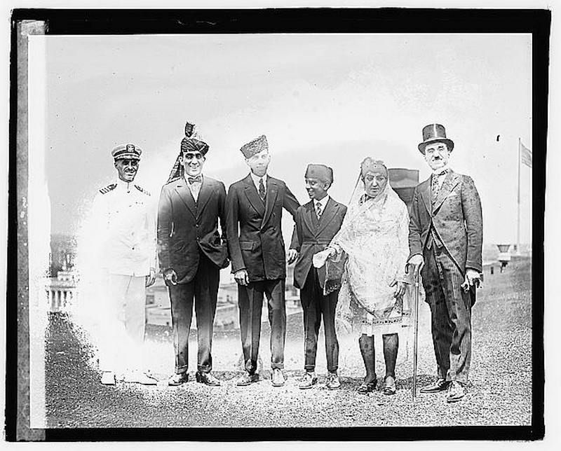 Weyman (far left) and Princess Fatima of Afghanistan during a visit to see President Harding.