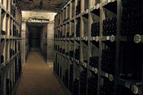 The wine cellar of the Johannisberg Castle, in Germany's Rhine Valley. 