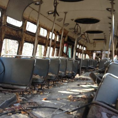 Inside the trolley