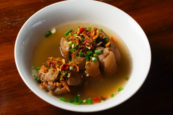 This rich, flavorful broth simmers for hours.