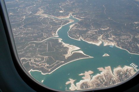 An ariel view of Lake Travis