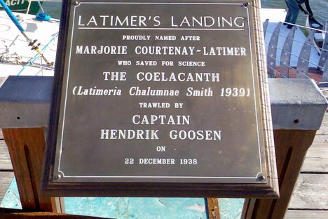 A plaque in Latimer's Landing commemorating the discovery.