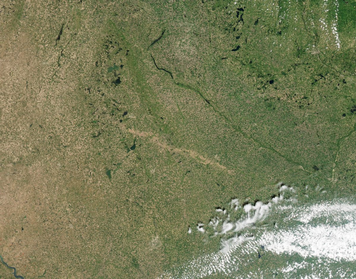 South Dakota hail scar.