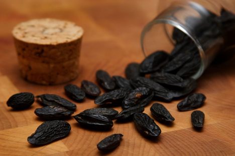 Tonka beans look a bit like raisins. 