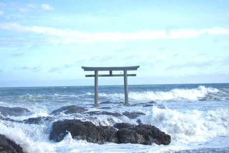 Kamiiso no Torii gate at Ōarai Isosaki Jinja shrine